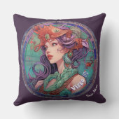 パーソナライズされた《星座》乙女座〔占星術の〕十二宮図 クッション (裏面)