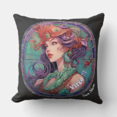 パーソナライズされた《星座》乙女座〔占星術の〕十二宮図 クッション (正面)