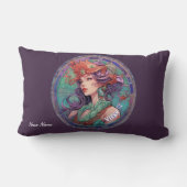 パーソナライズされた《星座》乙女座〔占星術の〕十二宮図 ランバークッション (裏面)