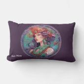 パーソナライズされた《星座》乙女座〔占星術の〕十二宮図 ランバークッション (正面)