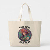 パーソナライズされた《星座》乙女座〔占星術の〕十二宮図 ラージトートバッグ (裏面)