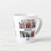 パーソナライズされた「最高のFriends Forever」写真テンプレート カフェラテマグ (右アングル)