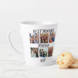 パーソナライズされた「最高のFriends Forever」写真テンプレート カフェラテマグ