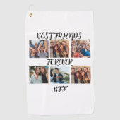 パーソナライズされた「最高のFriends Forever」写真テンプレート ゴルフタオル (正面)