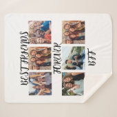 パーソナライズされた「最高のFriends Forever」写真テンプレート シェルパブランケット (正面(横))