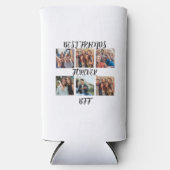 パーソナライズされた「最高のFriends Forever」写真テンプレート スリム缶クーラー (正面)