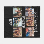 パーソナライズされた「最高のFriends Forever」写真テンプレート フリースブランケット (正面(横))