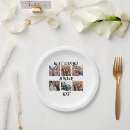 パーソナライズされた「最高のFriends Forever」写真テンプレート ペーパープレート
