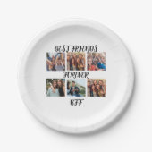 パーソナライズされた「最高のFriends Forever」写真テンプレート ペーパープレート (正面)