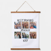 パーソナライズされた「最高のFriends Forever」写真テンプレート 吊り下げ型タペストリー (正面)
