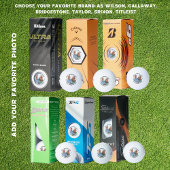 パーソナライズされた「最高のGrandpa Ever」のカスタム写真 ゴルフボール