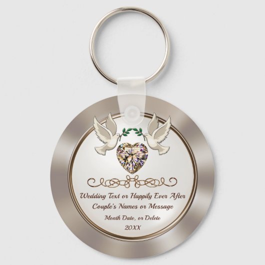 パーソナライズされた,格安結婚式の引き出物結婚, キーホルダー (正面)