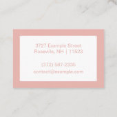 パーソナライズされた「桃開花」(英国/ユーロ) 名刺 (裏面)