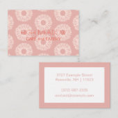 パーソナライズされた「桃開花」(英国/ユーロ) 名刺 (正面/裏面)