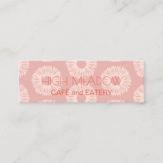 パーソナライズされた「桃開花」Instagram スキニー名刺 (正面)