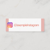 パーソナライズされた「桃開花」Instagram スキニー名刺 (裏面)