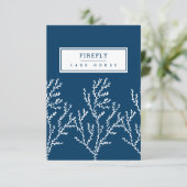 パーソナライズされた、海藻スタイリッシュ模様ティール（緑がかった色）青 サンキューカード (スタンド正面)