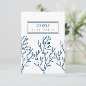 パーソナライズされた、海藻スタイリッシュ模様ティール(緑がかった色)青 サンキューカード (スタンド正面)