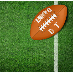 パーソナライズされた – 焦げオレンジ アメリカンフットボール