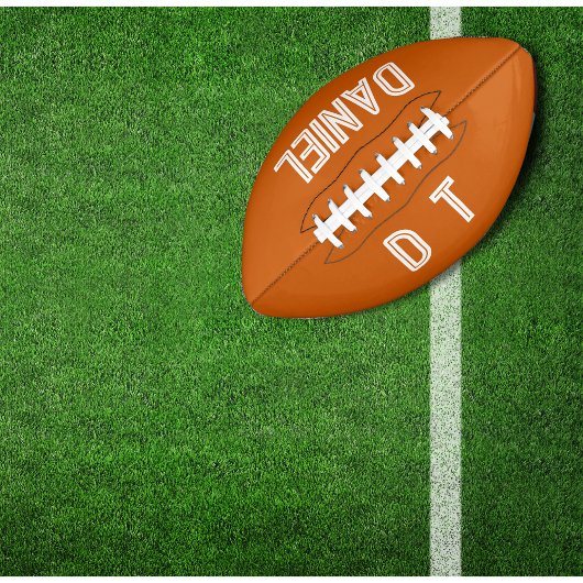 パーソナライズされた – 焦げオレンジ アメリカンフットボール