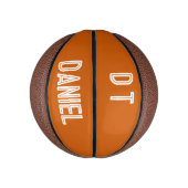 パーソナライズされた – 焦げオレンジ ミニバスケットボール (縦)