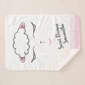 パーソナライズされた,甘い夢,子羊,ピンク,ベビー シェルパブランケット (正面(横))