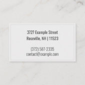 パーソナライズされた「白い大理石」（アメリカ） 名刺 (裏面)
