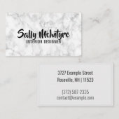 パーソナライズされた「白い大理石」（アメリカ） 名刺 (正面/裏面)