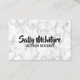 パーソナライズされた「白大理石」（英国/ユーロ） 名刺