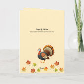 パーソナライズされた – 秋/カラフル秋トルコ カード (裏面)