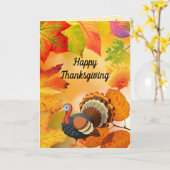 パーソナライズされた – 秋/カラフル秋トルコ カード (黄色い花)