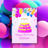 パーソナライズされた!第5誕生日カスタムカード カード