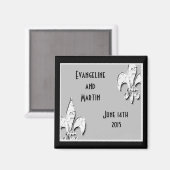 パーソナライズされた(紋章の)フラ・ダ・リ黒銀磁石 マグネット (正面/裏面)