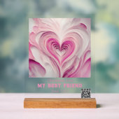 パーソナライズされた「純愛」 – 友最高の人 アクリルサイン (ニュートラル)