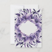 [パーソナライズされた]紫エレガント結婚式招待状 招待状 (裏面)