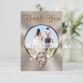 パーソナライズされた,結婚のサンキューカードと写真 サンキューカード (スタンド正面)