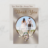 パーソナライズされた,結婚のサンキューカードと写真 サンキューカード (正面/裏面)