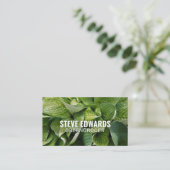 パーソナライズされた「緑葉の」(アメリカ) 名刺 (スタンド正面)