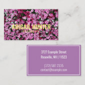 パーソナライズされた「花を咲かせる」（アメリカ） 名刺 (正面/裏面)