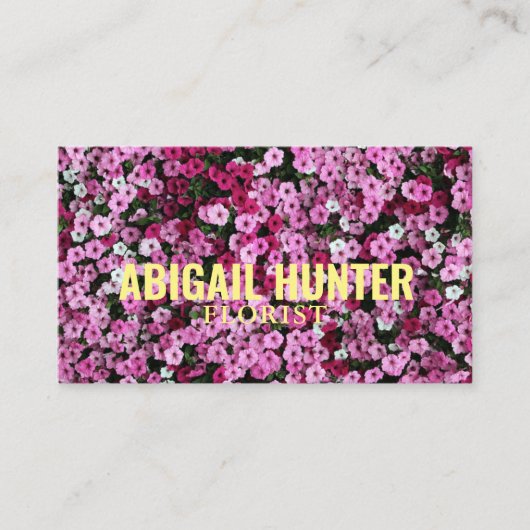 パーソナライズされた「花を咲かせる」（アメリカ） 名刺 (正面)