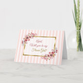 パーソナライズされた 花嫁の助手になってくれる? カード (正面)