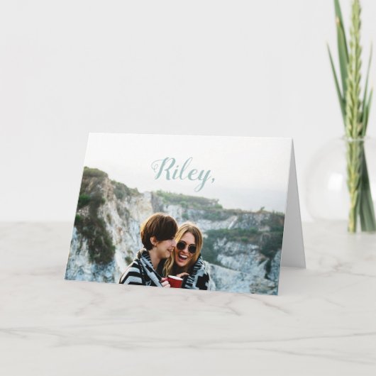 [パーソナライズされた]花嫁プロポーザル写真招待状 カード (正面)