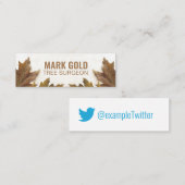 パーソナライズされた「落ちたウッドア葉ンの」 Twitter スキニー名刺 (正面/裏面)