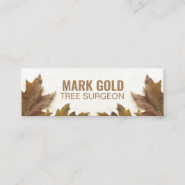 パーソナライズされた「葉落ちた木材上の」 スキニー名刺