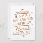 パーソナライズされた -誕生日カードブラウンバージョン カード (正面)