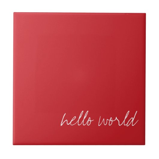 パーソナライズされた（鳥）ショウジョウコウカンチョウ赤 タイル (正面)