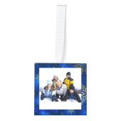 パーソナライズされた 4フォトキューブオーナメント キューブオーナメント (正面)