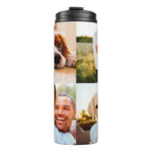 パーソナライズされた 4 Photo Thermalボトルテンプレート タンブラー (正面)