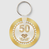 パーソナライズされた, 50誕生日景品アイディア, 50th キーホルダー (裏面)