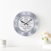 パーソナライズされた、75番目の誕生日クロックのプレゼント ラージ壁時計 (ホーム)